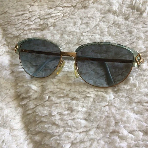 PALOMA PICASSO x VINTAGE‎ 8410 290 Gold rim glasses 90s round sunglasses Vintage sunglasses paloma picasso - Gem main image 2